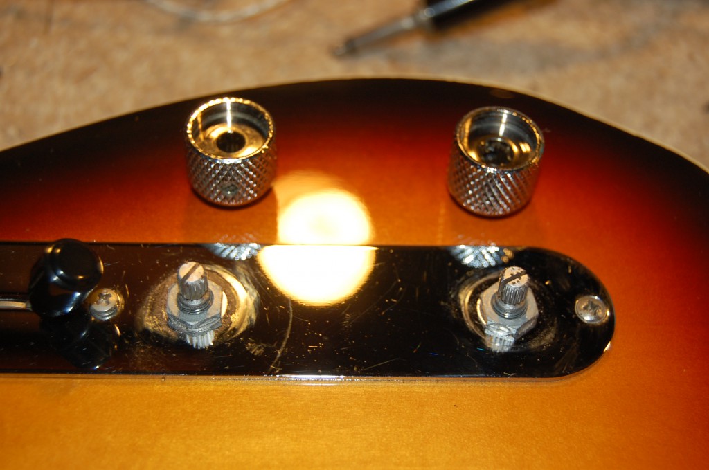 Pots are a little strange grub screm on a splined shaft.. the inside of the knob is also splined