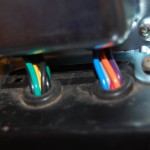 neat wires lined up well with the existing holes